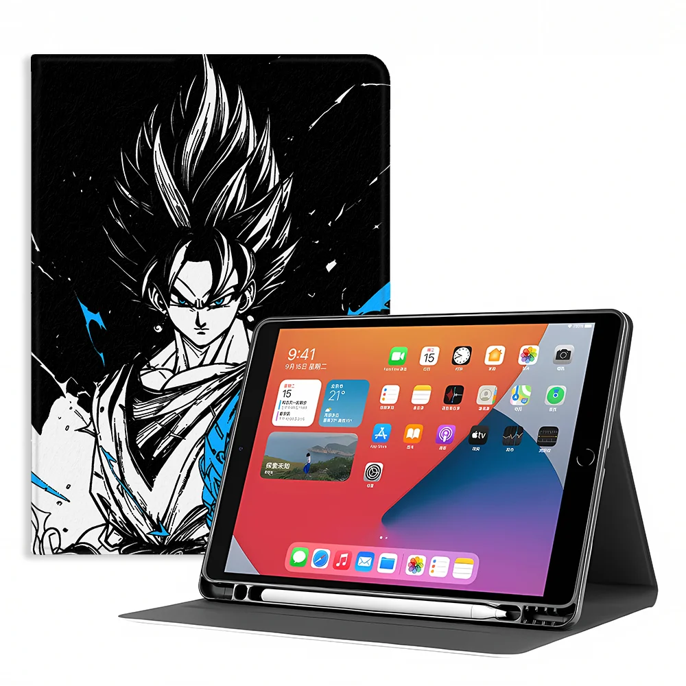 Case for Samsung Galaxy Tab S10FE S10 Plus A11 S7 S8+ S9+ S10 Lite S11 A9Plus S9 FE A7 Lite A8 With Pencil Holder Dragon Balls