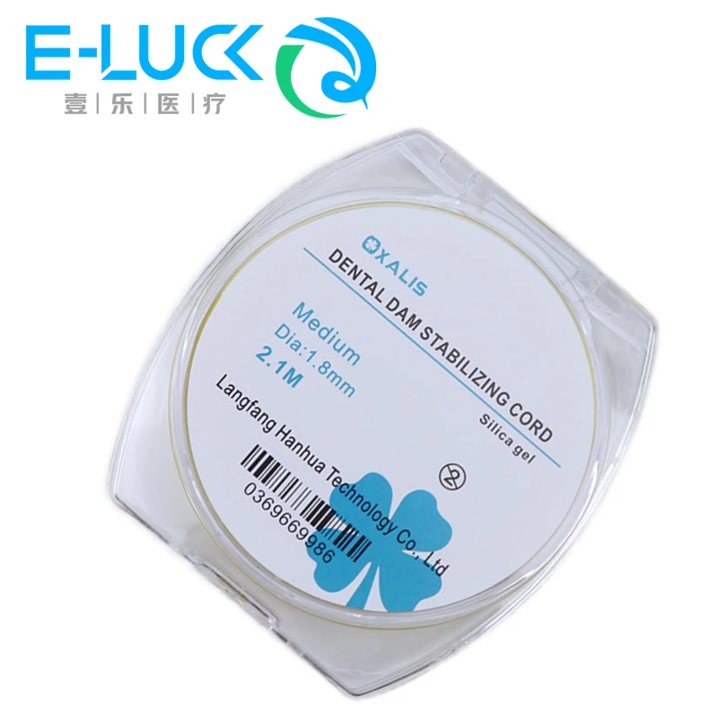 1 roll Dental Rubber Dam Stabilizing Cord Wedges Clamps Sheets Medium Elastic Wedges Line 1.8mm Dentist Materials