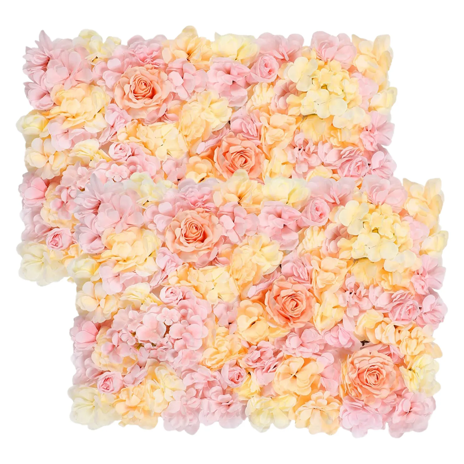 6PCS/Lot Artificial Flower Wall Panels White Rose Artificial Flower Wall Backdrop For Flower Wall Decor Wedding Party Decoration