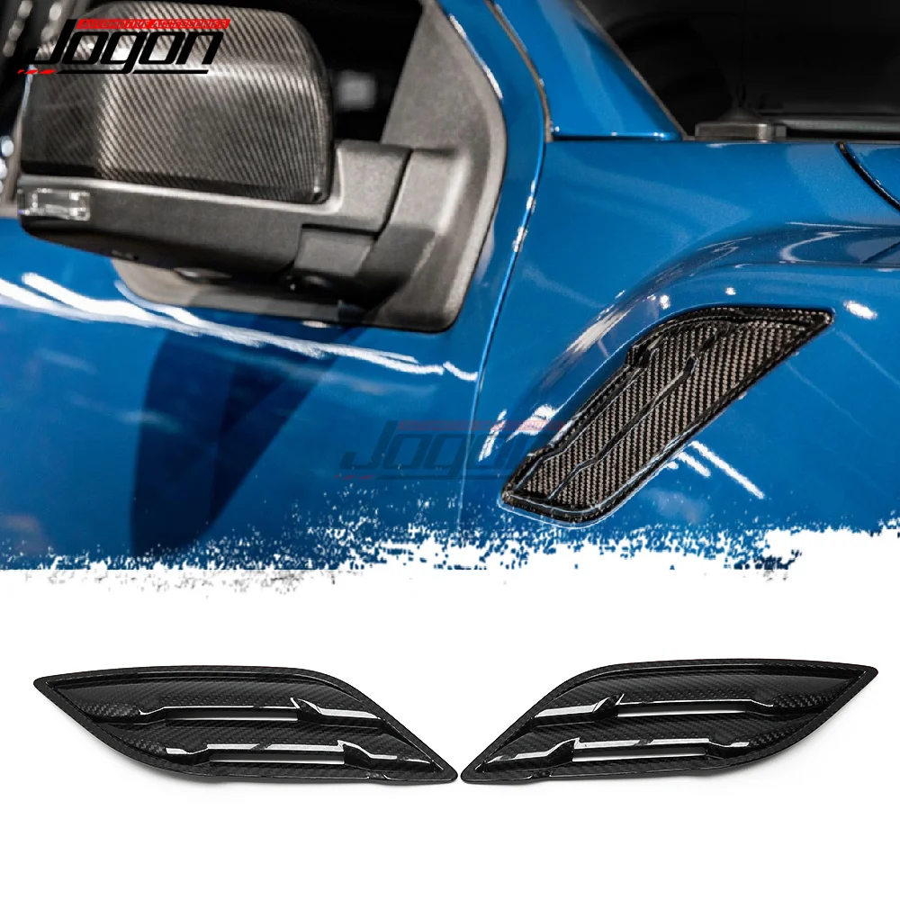 For Ford F150 F-150 Raptor 2015-2020 Real Carbon Fiber Outlet Car Front Fender Side Air Vent Cover Side Body Fender Cover Trim