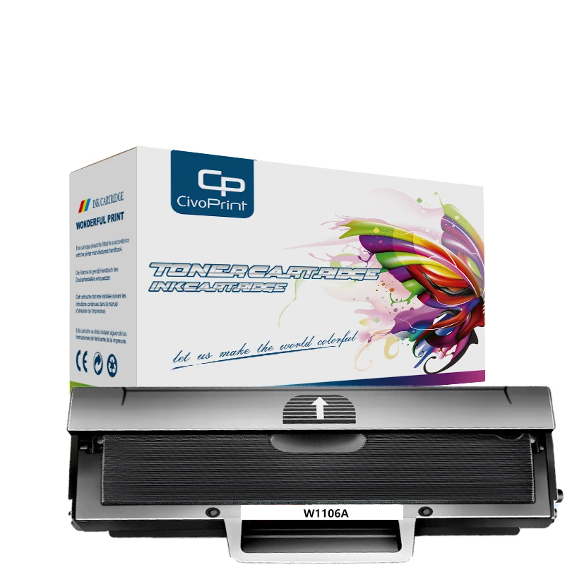 

Тонер-картридж Civoprint EUR W1106A 106A, 1.5K страниц, совместимый с принтерами HP Laser 107a, 107w, MFP 135a, 135w, 137fnw