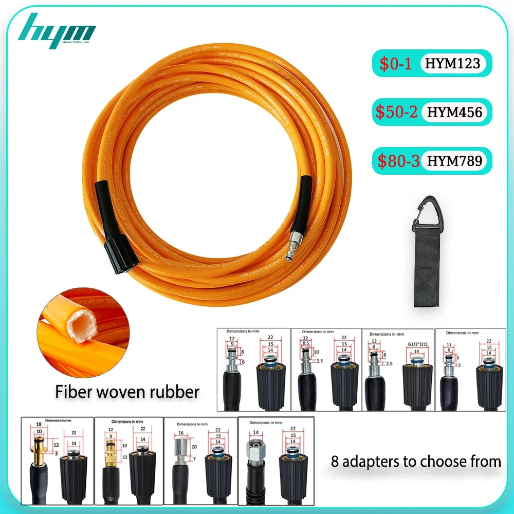 0.5~40M With Extension Joint Connect Pressure Wash Gun Machine Water Pipe High-pressure Cleaning Tube For Karcher/Lavor/Makita