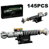 145PCS Movie Moc Luke Skywalkers Lightsaber Space Wars Bricks Model DIY Set Building Blocks For Kids Toys Adult Christmas Gifts