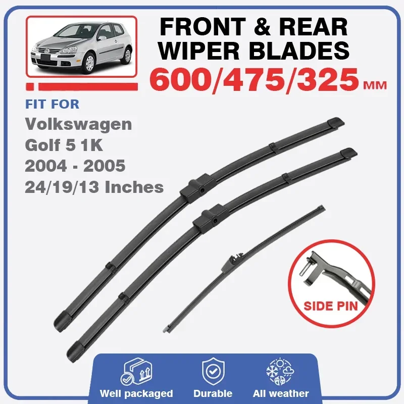 For Volkswagen VW Golf 5 V 1K MK5 2003 2004 2005 Front Rear Wiper Rabbit GTI Wagon LHD RHD Windscreen Windshield Car Accessories