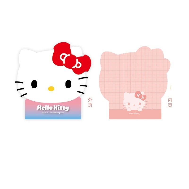 Hello Kitty Sanrio My Melody Sticky Note Cartoon Notepad Portable Small Notepad Kuromi Note Pad Learn Stationery Gift for Girl