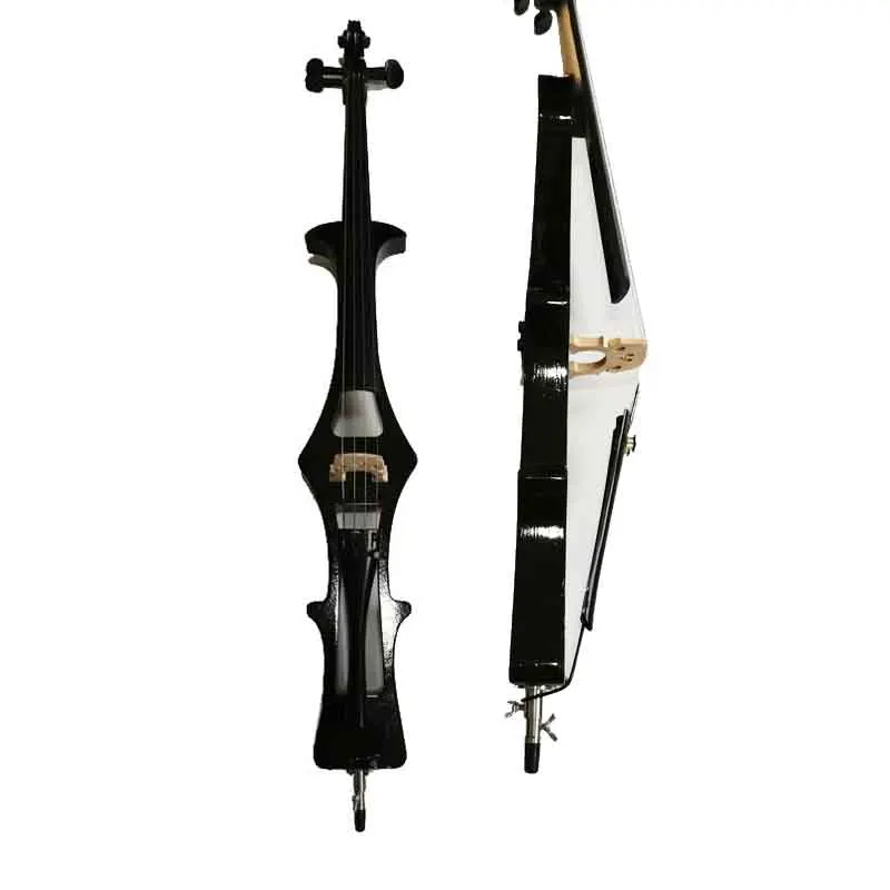 Três cores 4/4 violoncelo eletrônico de alta qualidade branco e preto profissional jogando violoncelo eletrônico