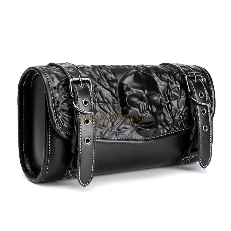 

N5KD Motorcycle Gear Bag Pack With Punk Inspired Tear Resistant Fabric Quick Release Straps Organizational Pockets For Riders