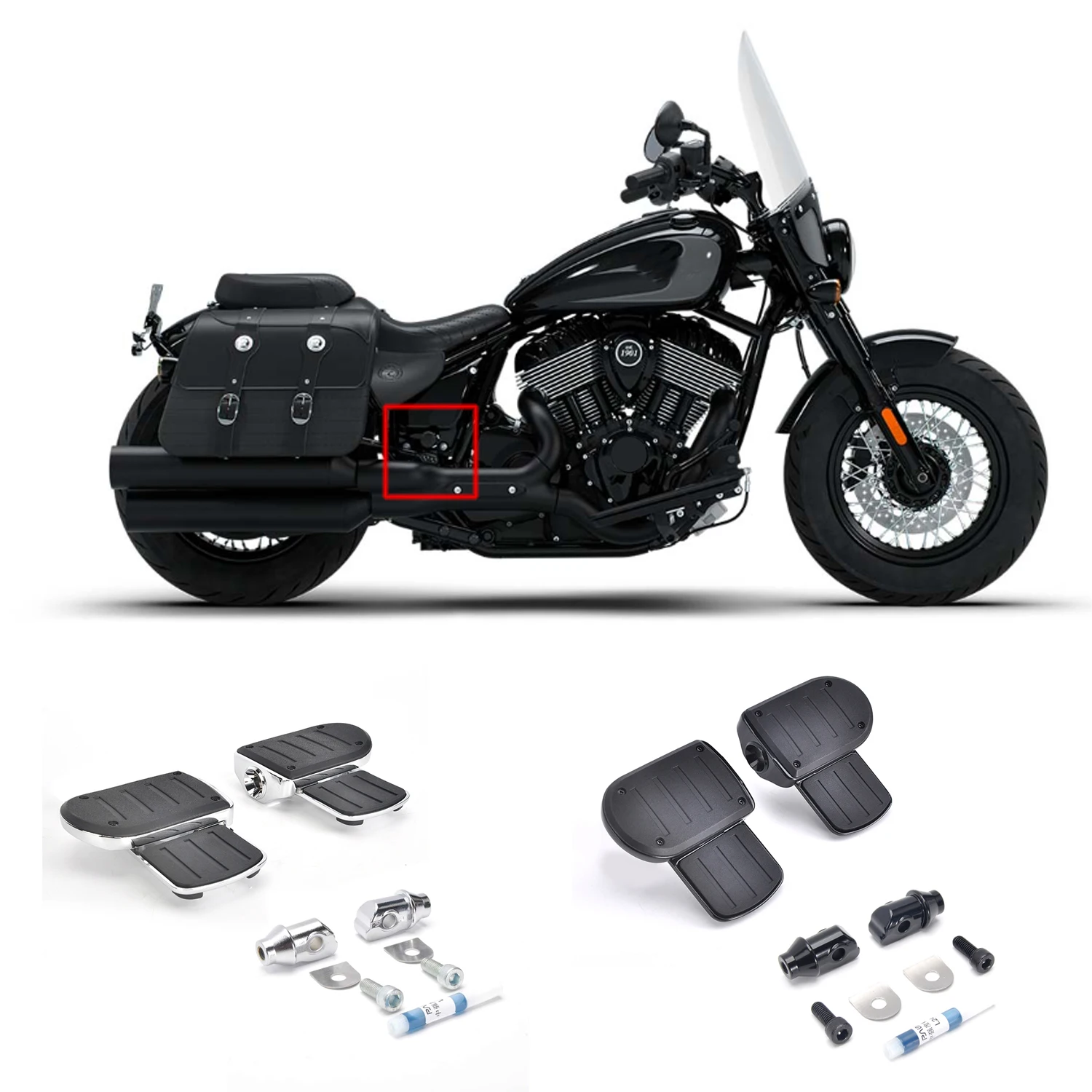 

PANICAL Rear Adjustable Pedals Highway Pegs Mat For Scout Bobber Sixty Rogue ABS Icon Twenty Chief Sport Dark Horse 2015-2025