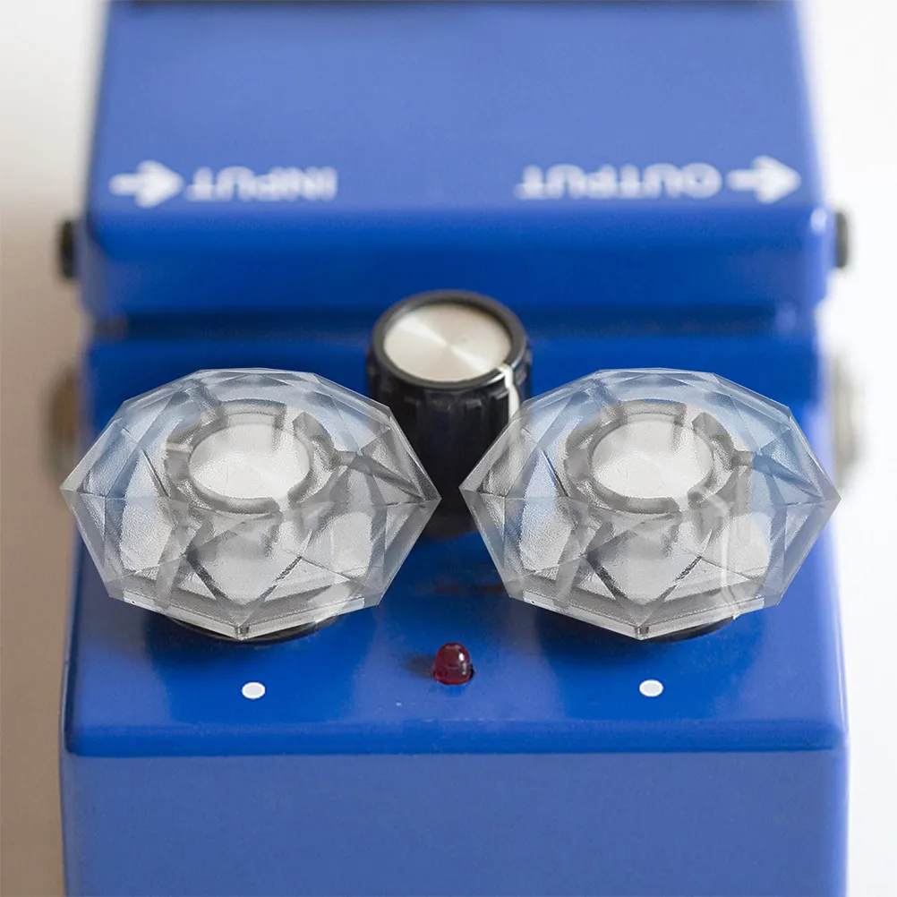 6 Peças de Tampas para Pedais de Guitarra com Design de Diamante, Compatíveis com Pedais de Efeitos Mooer, Boss, MXR - Fácil Instalação