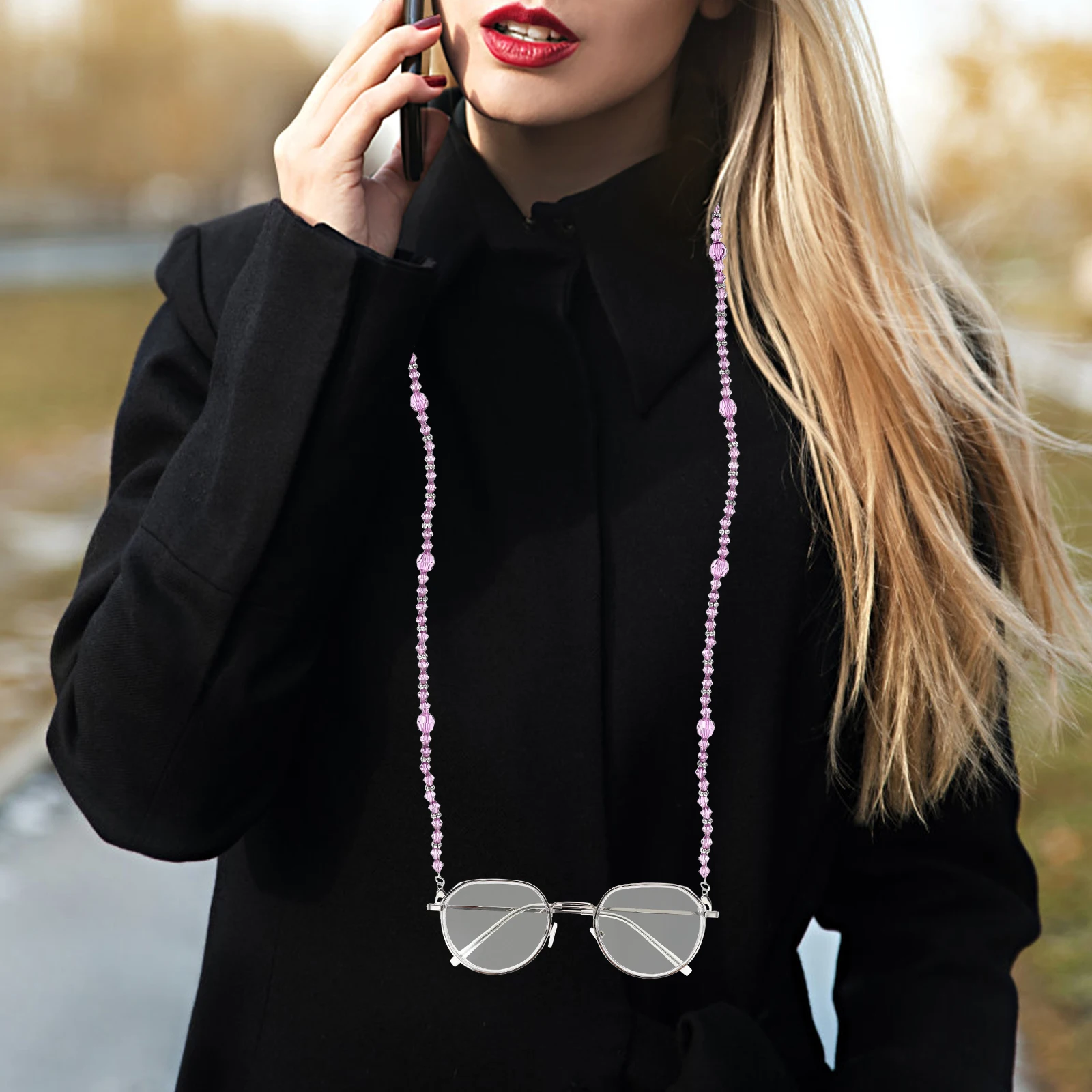 

2Pcs Glasses Chain Handmade Beading Eyeglass Spectacles Chain for Women Sunglasses AntiFall LongUse PremiumMaterial Running