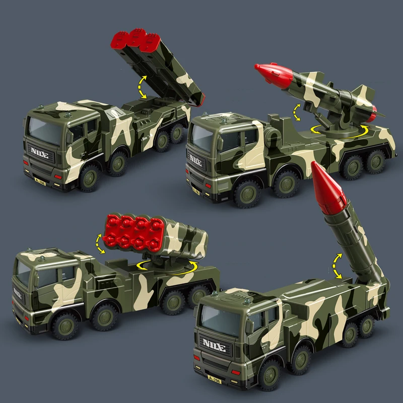 

Military Series Air Defense Missile System Inertia Missile Car Rocket Launcher Model Children Baby Boy Toy Birthday Gift