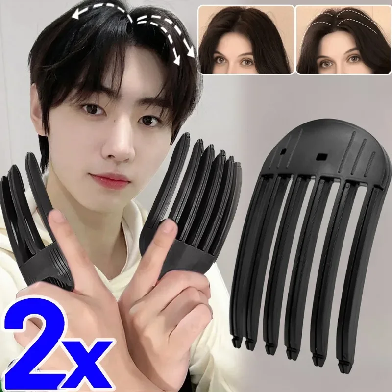 1/2Pcs Black Fluffy Hair Roots Clips Women Men No Heat High Vertex Hair Curler Styling DIY Fluffiness Volume Wind Sculpting Comb