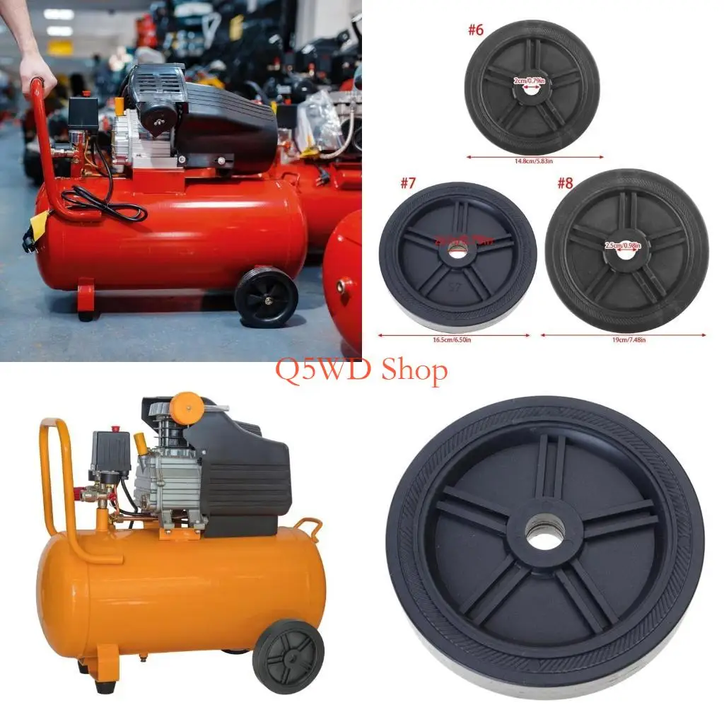 

Q5WD 2Pcs NonOil Engineering Plastic Compressor Casters NoiseFree Replacement Part