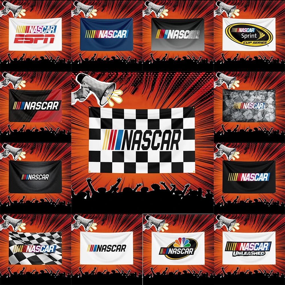 Nascar Auto Parts Flag 3x5 FT Polyester Banner For Garage Workshop Wall Decor Mechanic Gift