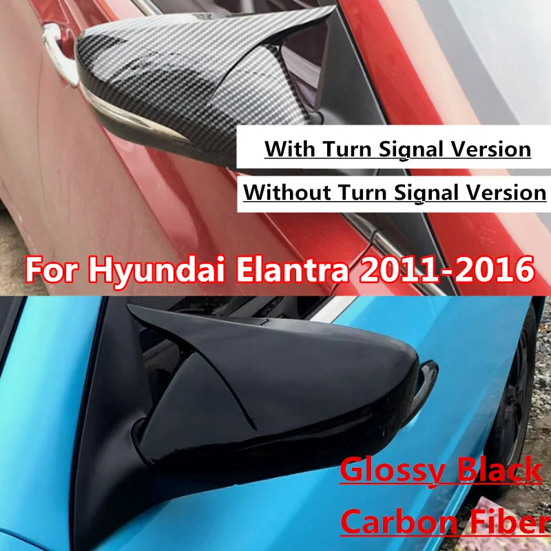 

2X углеродного волокна заднего вида Ox Horn крышка зеркала заднего вида Cap Trim для Hyundai Elantra 2011 2012 2013 2014 2015 2016