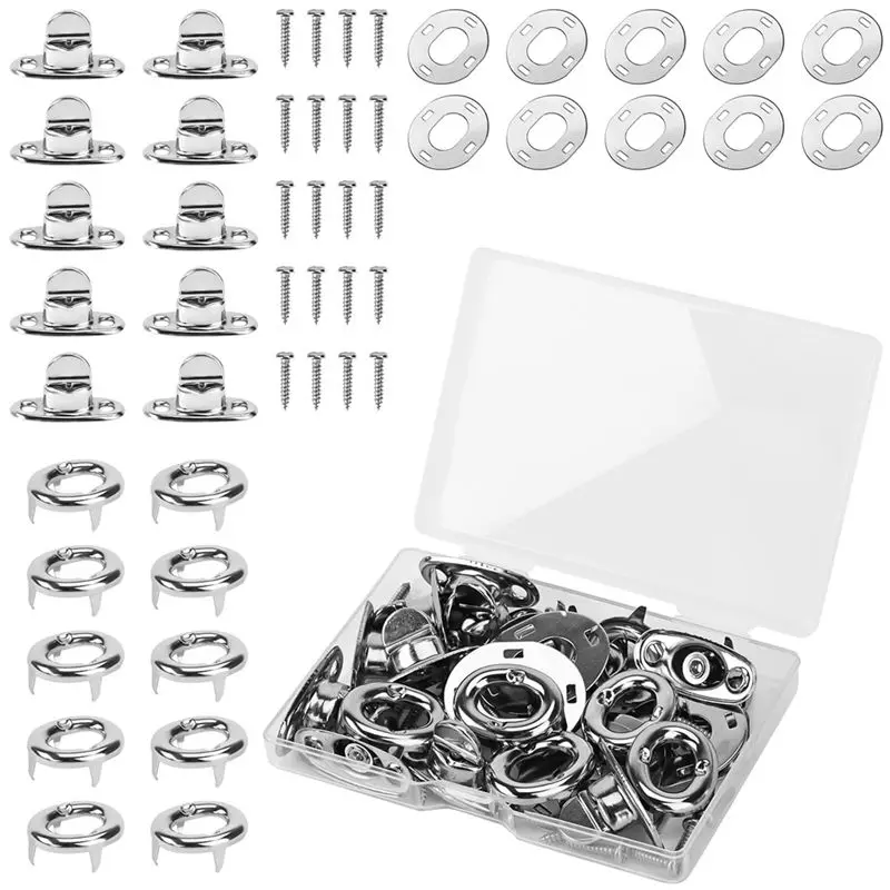 10Sets Marine Grade Twist Lock Fasteners Turn Button Eyelet,For Canvas Marine Boats Sailboats Rvs Fastener Turn Buttons-A54R