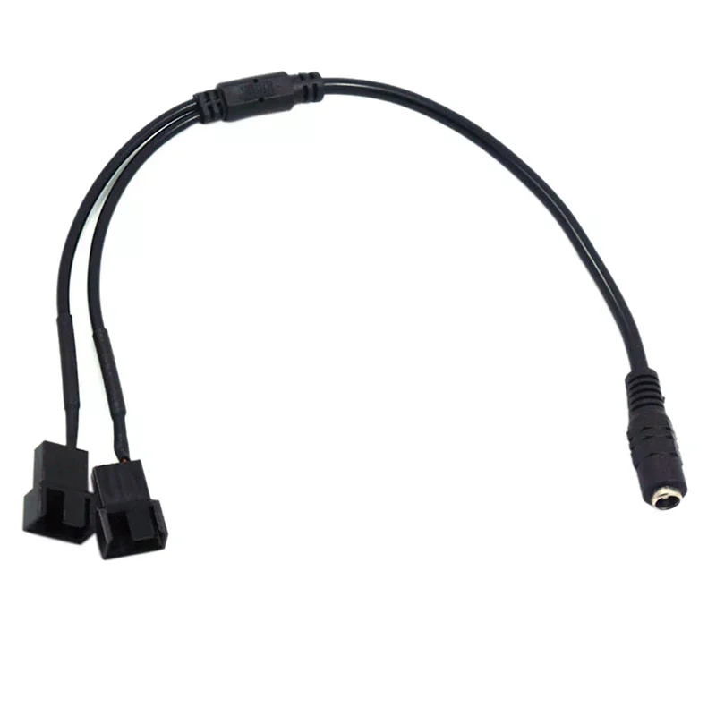 5521 to 4Pin PWM 4 Pin 2 Way Computer PC Router Fan Power Adapter Cable 12V DC