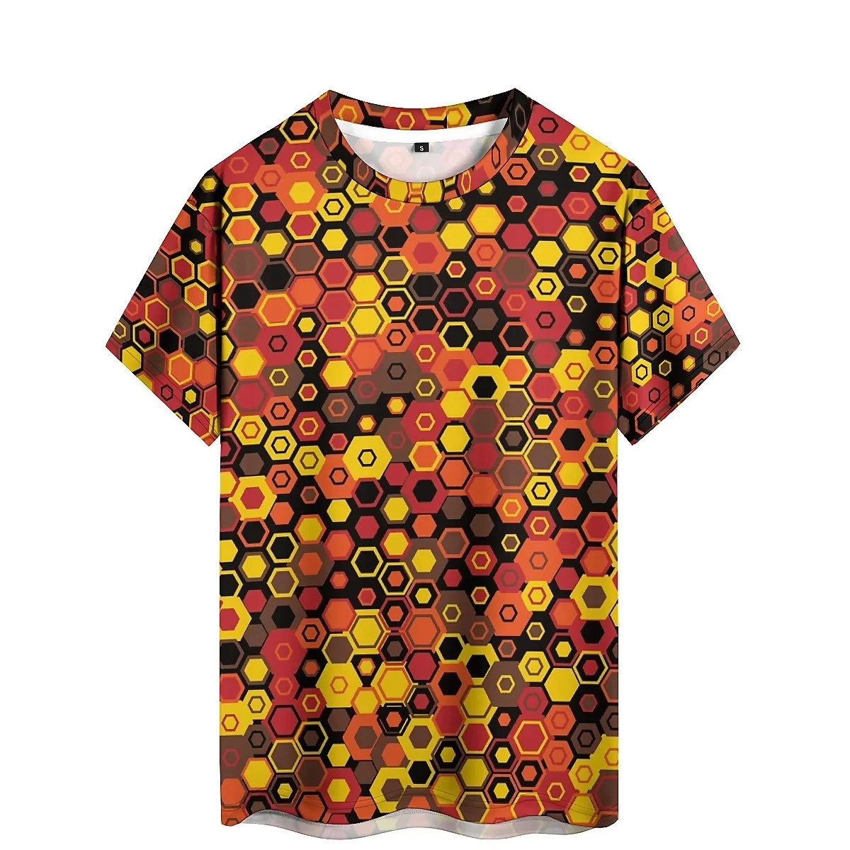 

Cool Lightweight Dynamic Print Men's 3D Printed Short Sleeve T-Shirt - Pullover Holiday Gift