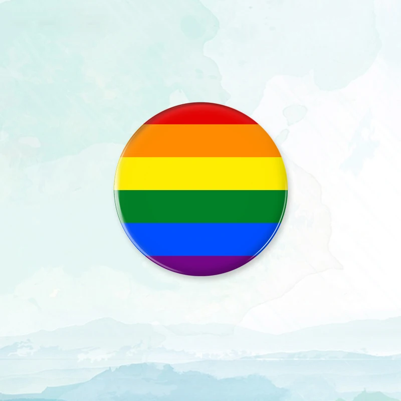 2023 New Pride Flags Badge Brooch Bisexual Gay Lesbian Flag Button Pin Backpack Decoration Pins Round Jewelry Women Gift