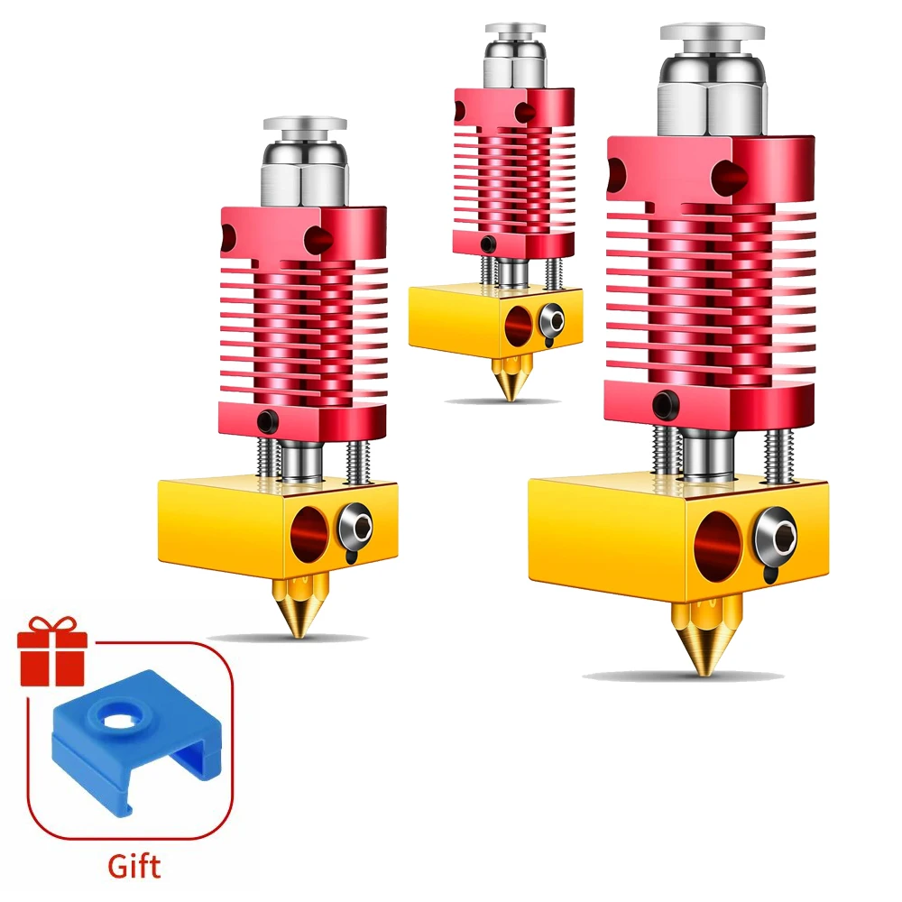 

3pcs Assembled Extruder Hot End Kit for Ender 3 CR10 Printer 1.75mm 0.4mm Nozzle Aluminum Heating Block 3D Printer Accessories