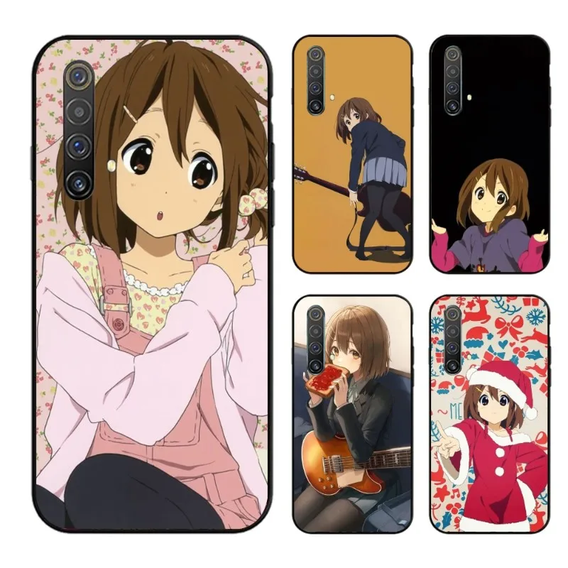 K-ON Hirasawa Yui Cell Phone Case for OPPO Find X5 X3 X2 A93 Reno 8 7 Pro A74 A72 A53 Black Soft Phone Cover Funda