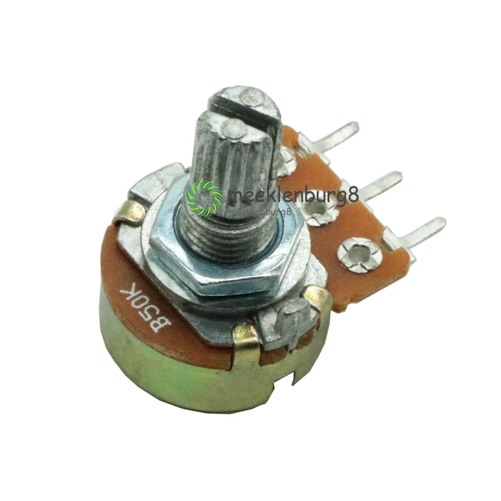 5個。50kオーム3ピン3端子線形コーン回転ポテンショメータ50KB b50kポット