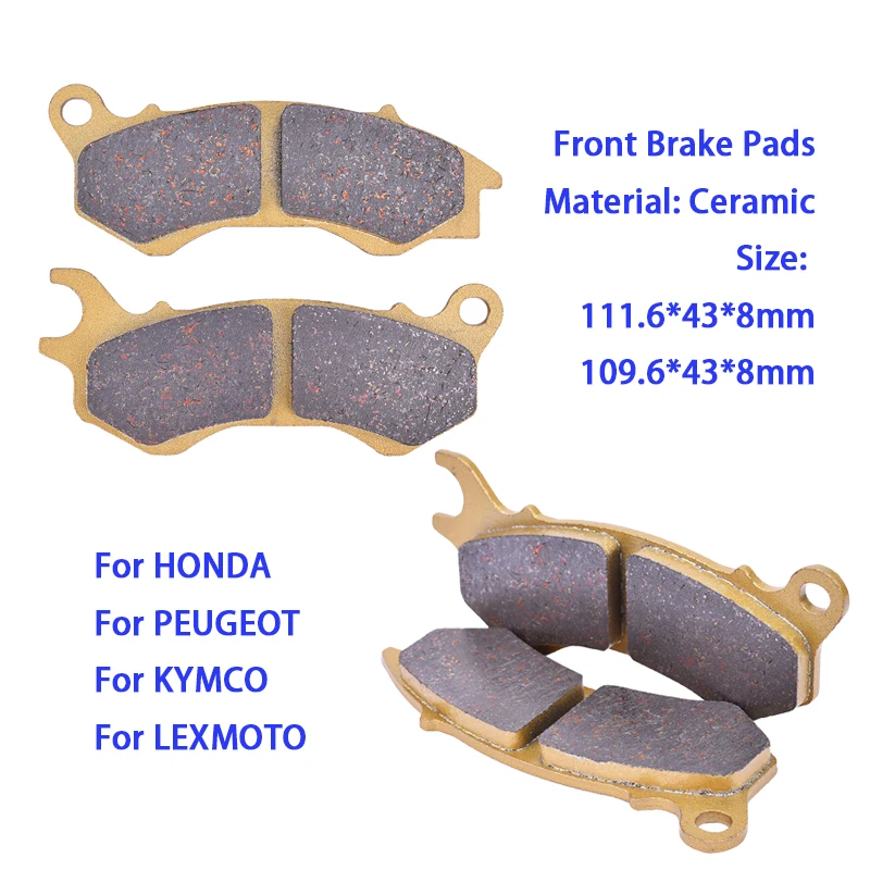 Front Brake Pad For HONDA NSC 50 110 SCV PCX/SH 150 For KYMCO People One 125i For PEUGEOT Django 50 125 150 S Sport Speedfight 4