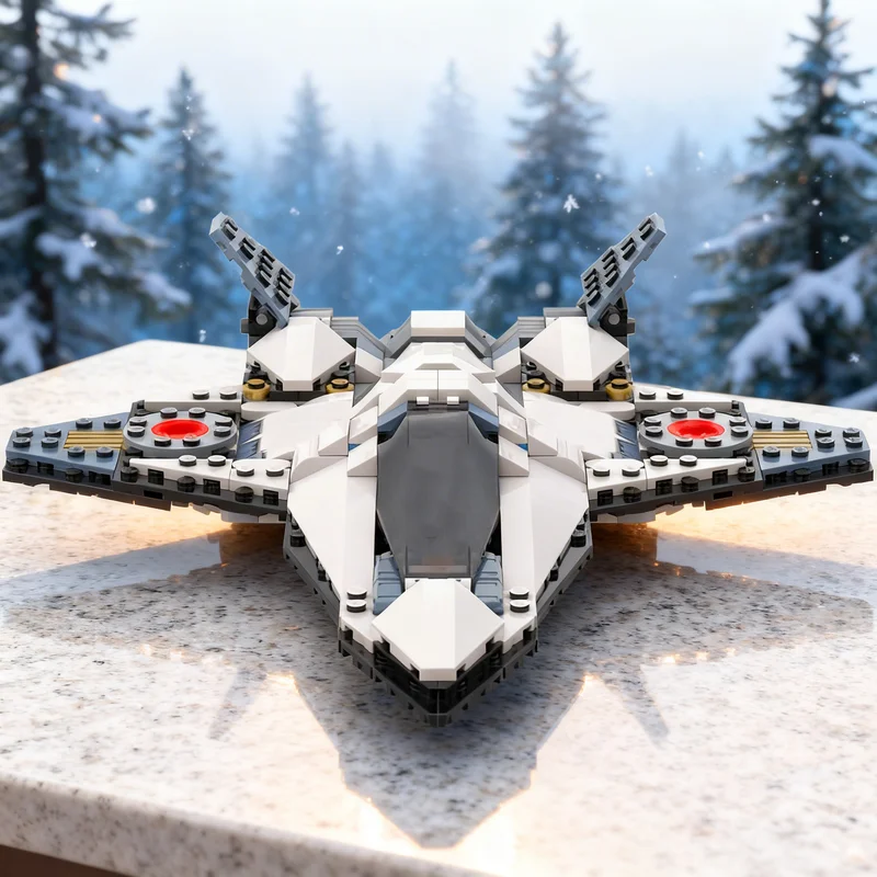 

390pcs MOC Galaxy Fighter YF 23 Inspired Alternate Build Space Model Building Blocks Architecture Toy Christmas Gifts Brick Kids