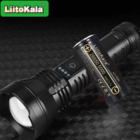 LiitoKala LF-903 Blue Magic Flashlight 20W 1800LM, Rechargeable 5000mAh Battery, Waterproof Tactical for Outdoor Survival
