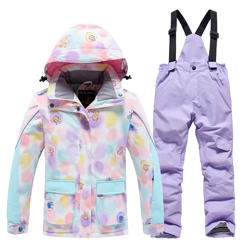 

-30℃ Boy girl skiing suit waterproof 5 6 7 8 9 10 11 12 13 14 15 year old children's snow clothing Warm snowboarding Coat pant