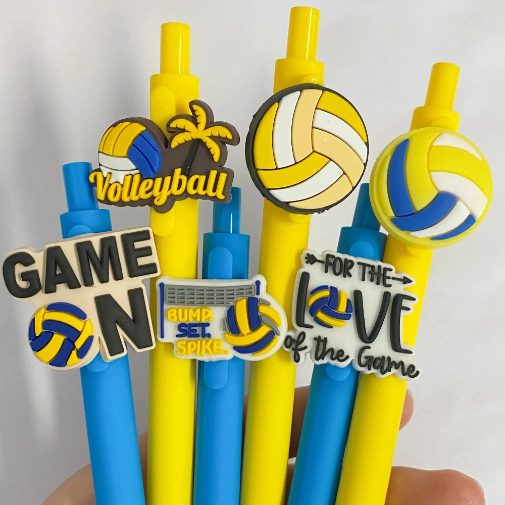 

6Pcs Volleyball Pens Sports Gel Pens Sports Party Favors for Prize Team School Office Supplies
