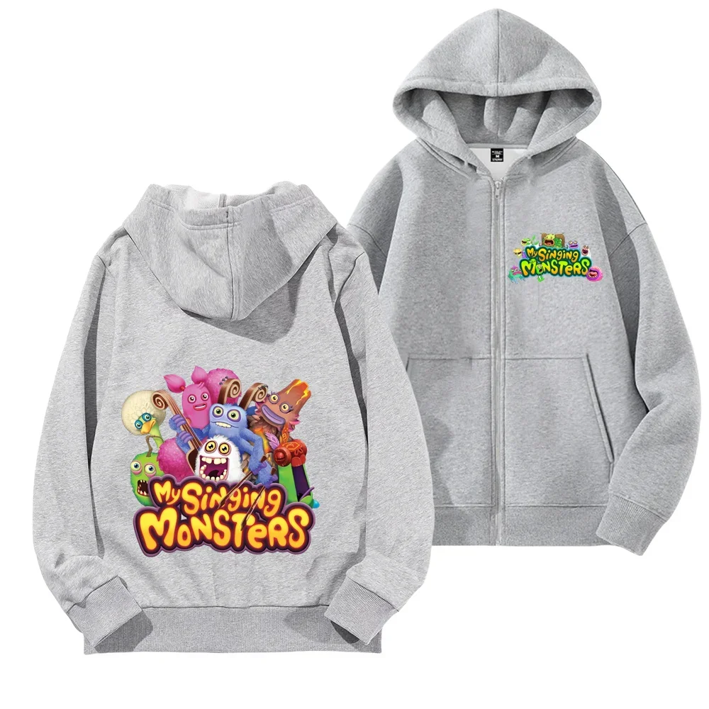 Boys Zipper Hoodie Set Kids Boys Clothing Kids Clothing Top Baby My Singing Monsters Boys Hoodie 3-14 Years Old 2025 New