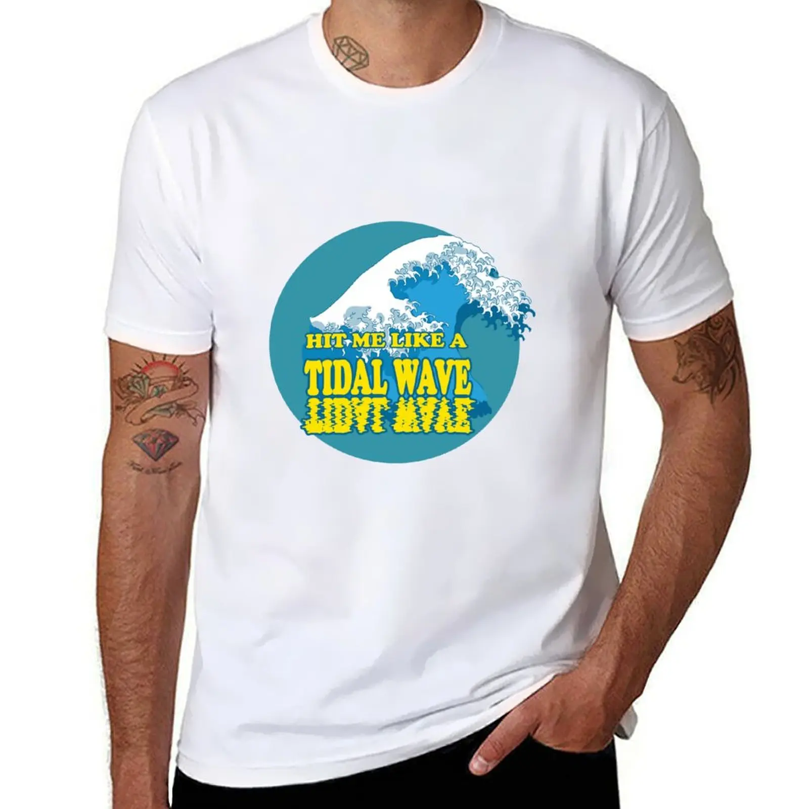 

TIDAL WAVE T-Shirt man t shirt cotton high quality t shirts with prints cotton tshirt 100% T-Shirt