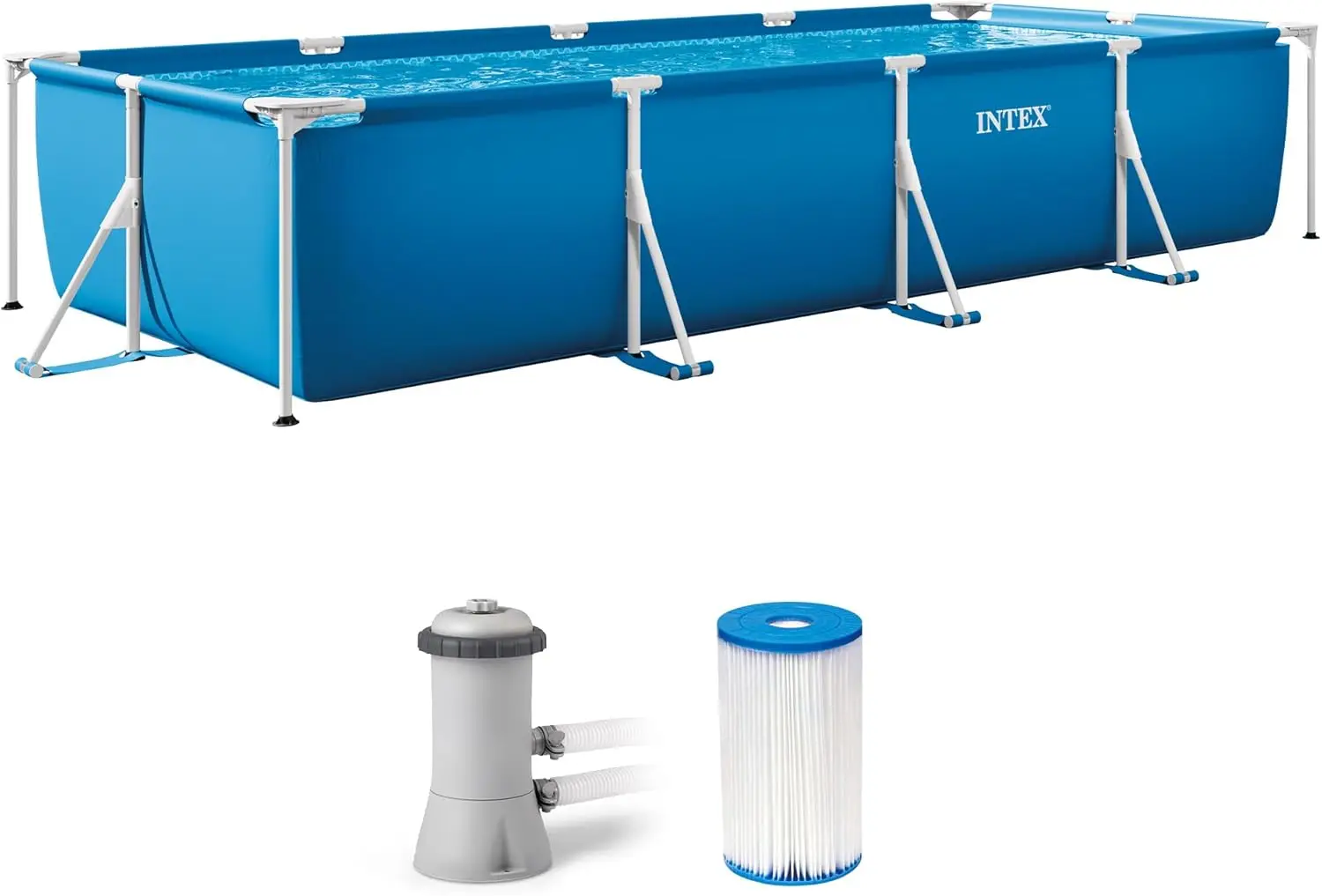 Rectangular Frame 14 ft 9 in x 7 ft 3 in x 33 in Above Ground Pool, Swimming Pool