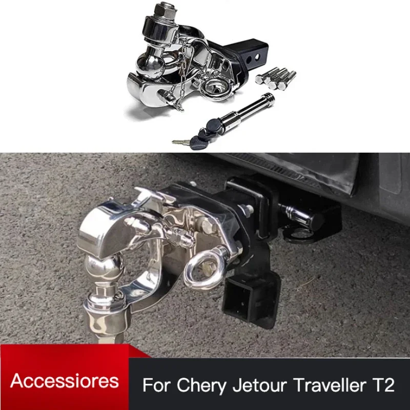 New！cherryJetour Traveller T2 2023 2024 Jetour T2 Modified Off-road Vehicle Trailer Arm Hook Anti-collision Trailer Bar