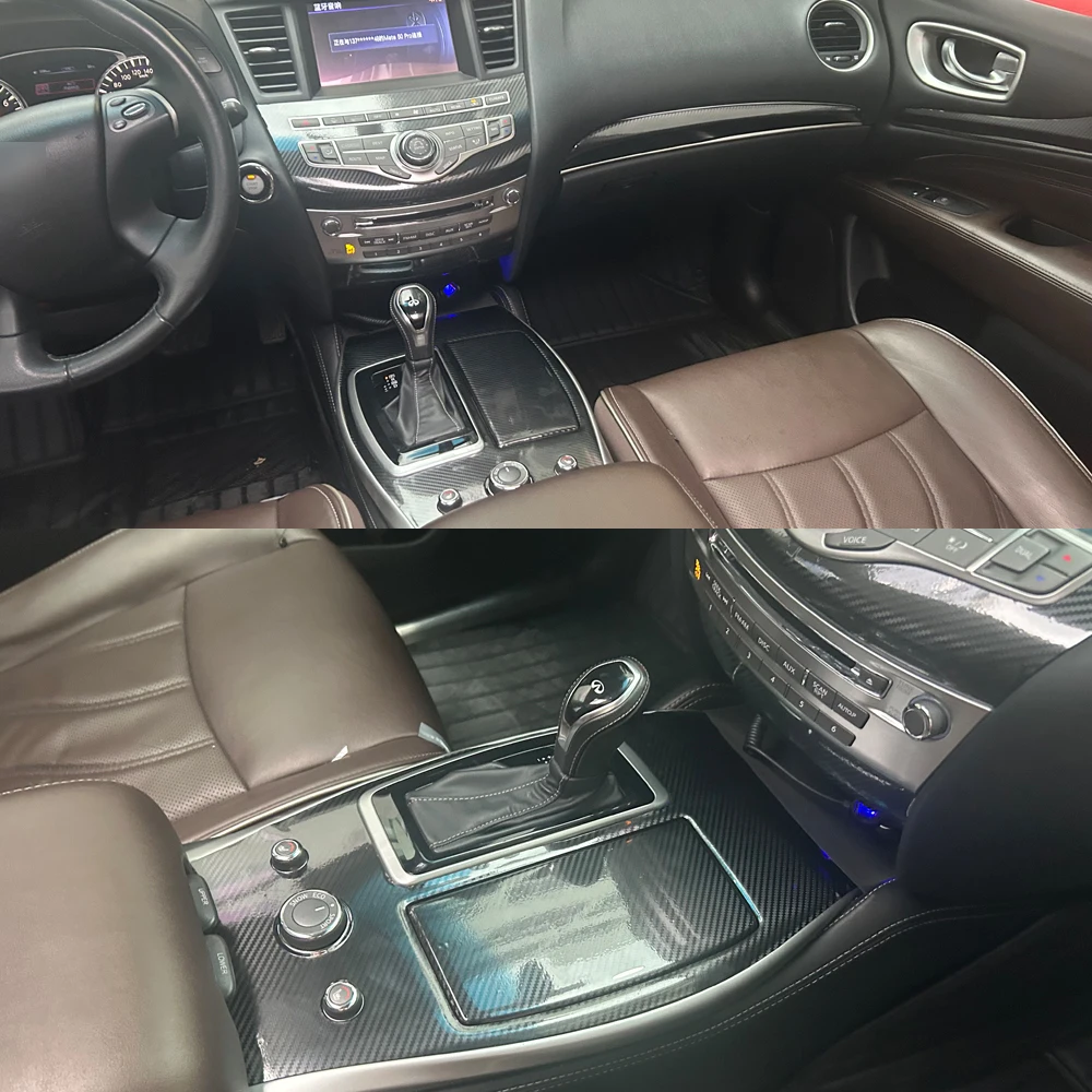 

Для Infiniti QX60/JX35 2011-2018 автомобильный Стайлинг из углеродного волокна салон автомобиля центральная консоль цветная литая наклейка наклейки детали