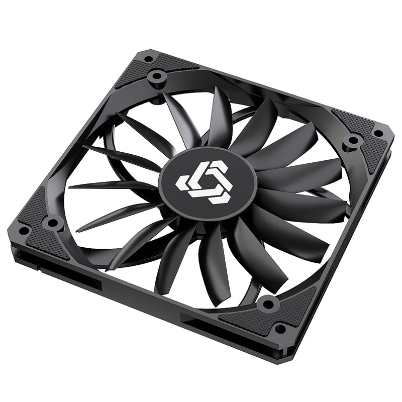 Teucer UT-14015 14 センチメートル超薄型シャーシファン 12V/4Pin PWM 300-1100 RPM 低ノイズ MFBD 15 ミリメートル厚さの PC ケース冷却ベンチレーター