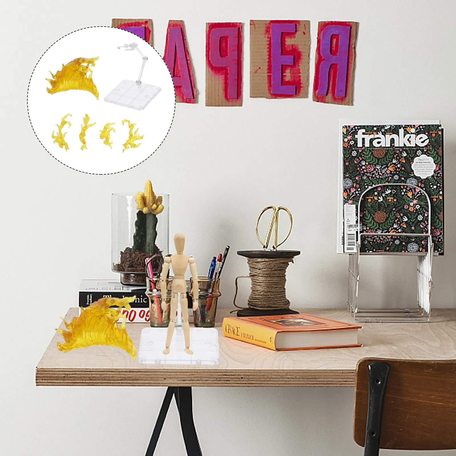 

Набор из 1 шт. подставки с эффектом пламени для фигурок, прозрачная подставка для демонстрации, сборная, с устойчивым основанием, для коллекционных игровых аксессуаров