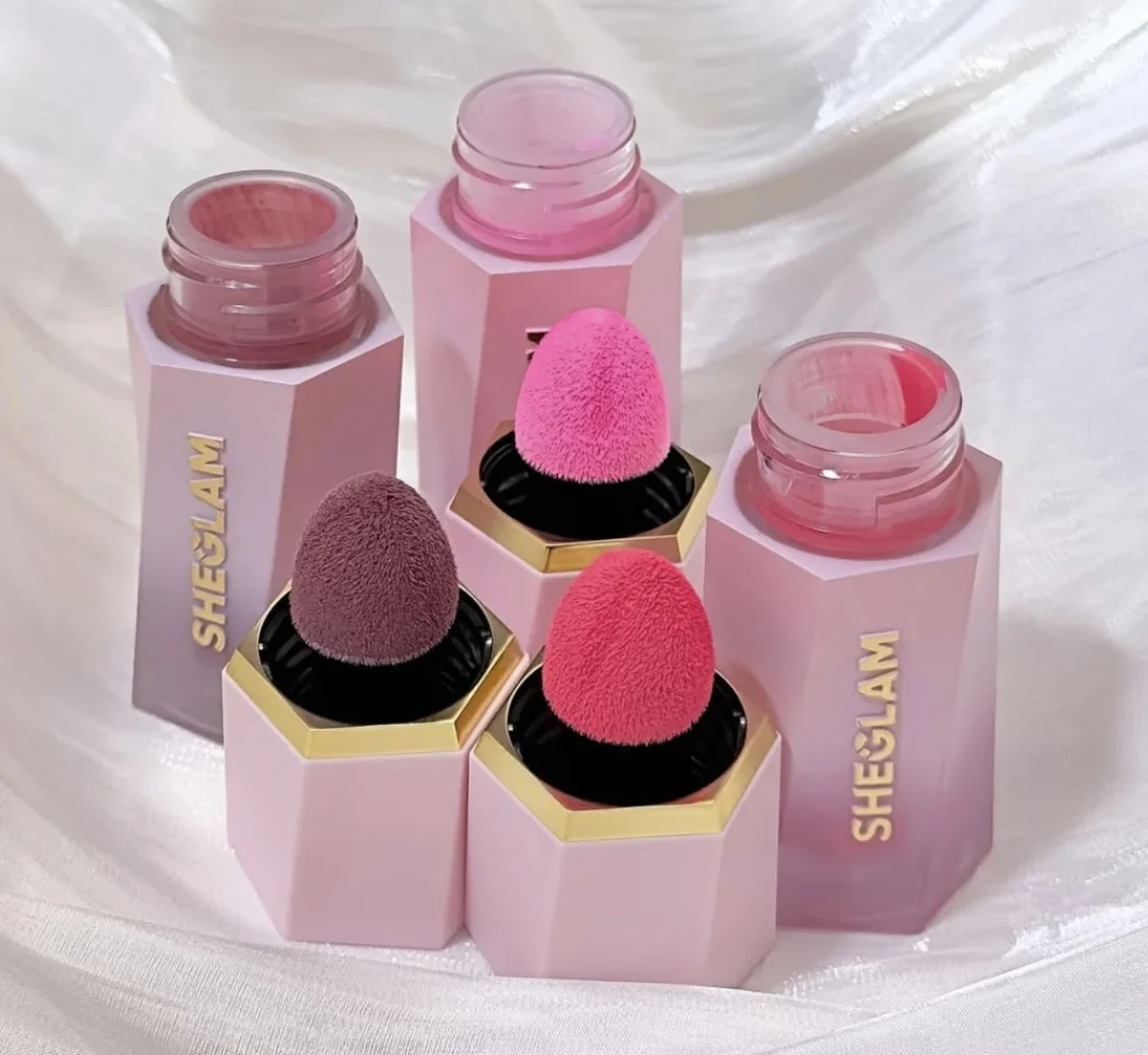 SHEGLAM السائل دائم أحمر الخدود الحب كعكة Hush Hush لينة تان كريم ترطيب ماتي لطيف الفطر رئيس العلامة التجارية إصلاح الوجه ماكياج #6