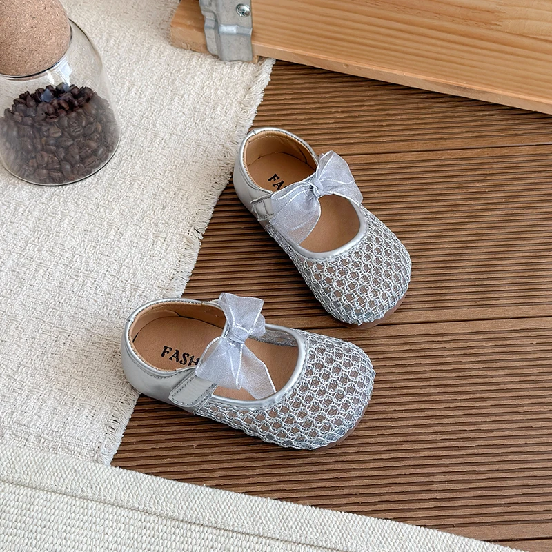 Solid Color Breathable Flat One-piece Slip-on Soft Anti-slip Spring-autumn Mesh Upper Walker Shoes Children's Casual Shoes