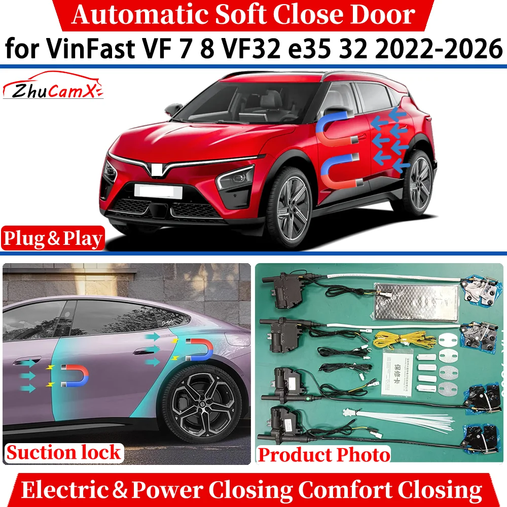 

for VinFast VF 7 8 VF32 e35 32 2022-2026 Car Automatic Soft Close Door Electric Power Comfort Closing Suction lock Quiet System
