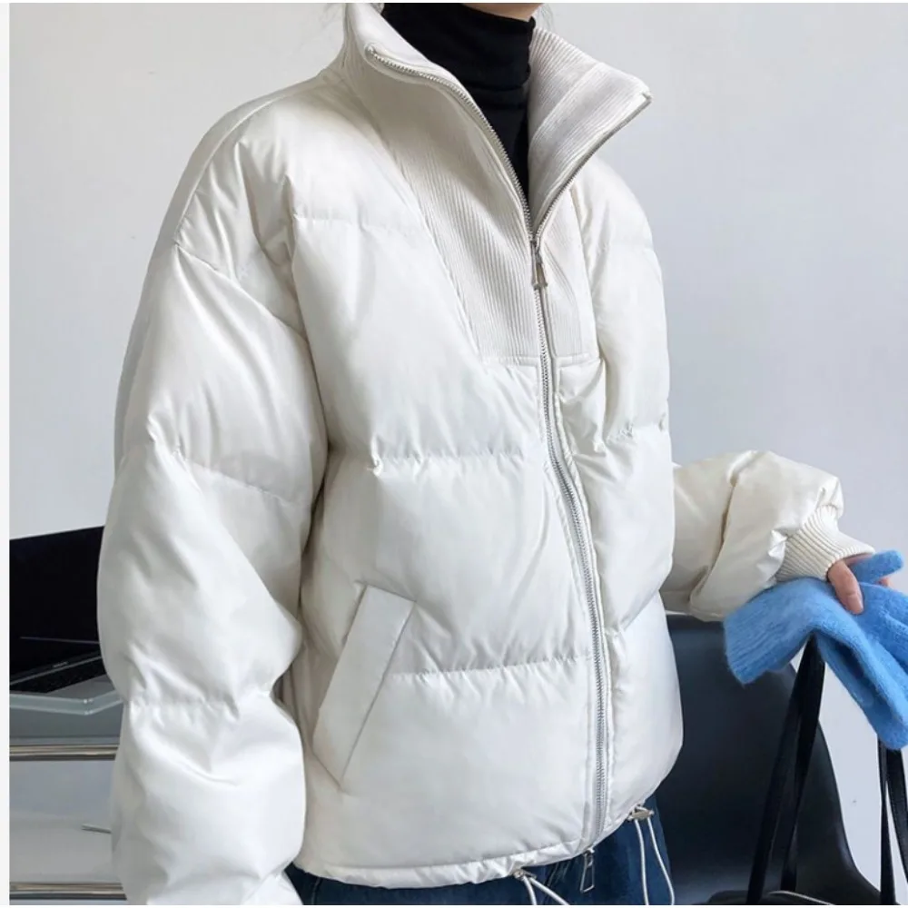 

Standing Collar Cotton Coat for Women - Autumn and Winter Cotton Jacket and Coat