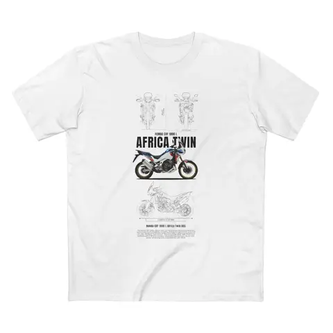 Honda Men's and Women's T-shirt CRF 1000 L Africa Twin ABS Summer Cotton Short-sleeved Shirts Spring and Autumn Motorcycle Top