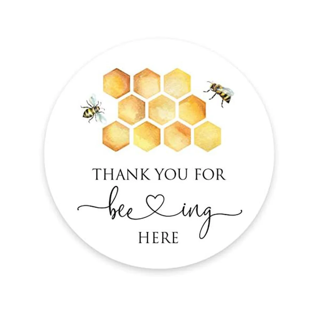 The circle Thank You for Beeing Here stickers