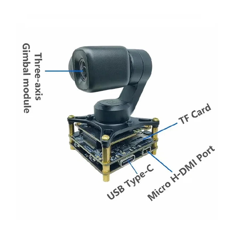 

NEW Custom OV OS12D40 1/2.49" Sensor Wireless Wifi Camera Module Anti-Shake High Resolution 4K 60FPS 11MP PTZ Gimbal Camera Modu