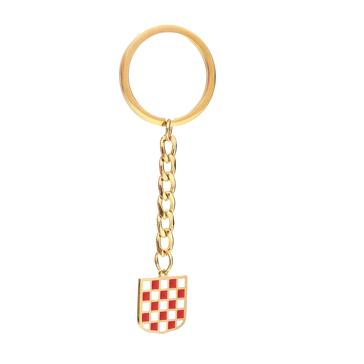 Stainless Steel Enamel Croatia Map Flag Keychain Croatian Jewelry