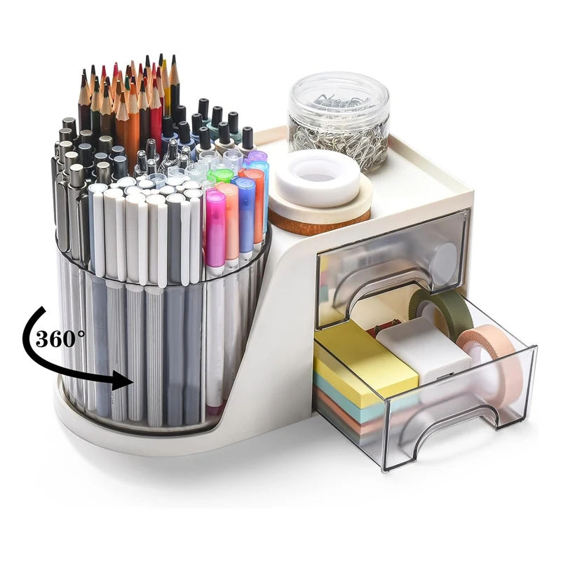 

Desktop Pen Pencil Card Holder Storage Box For Desk, Makeup Organizer, Office Supplies Desk Accessories