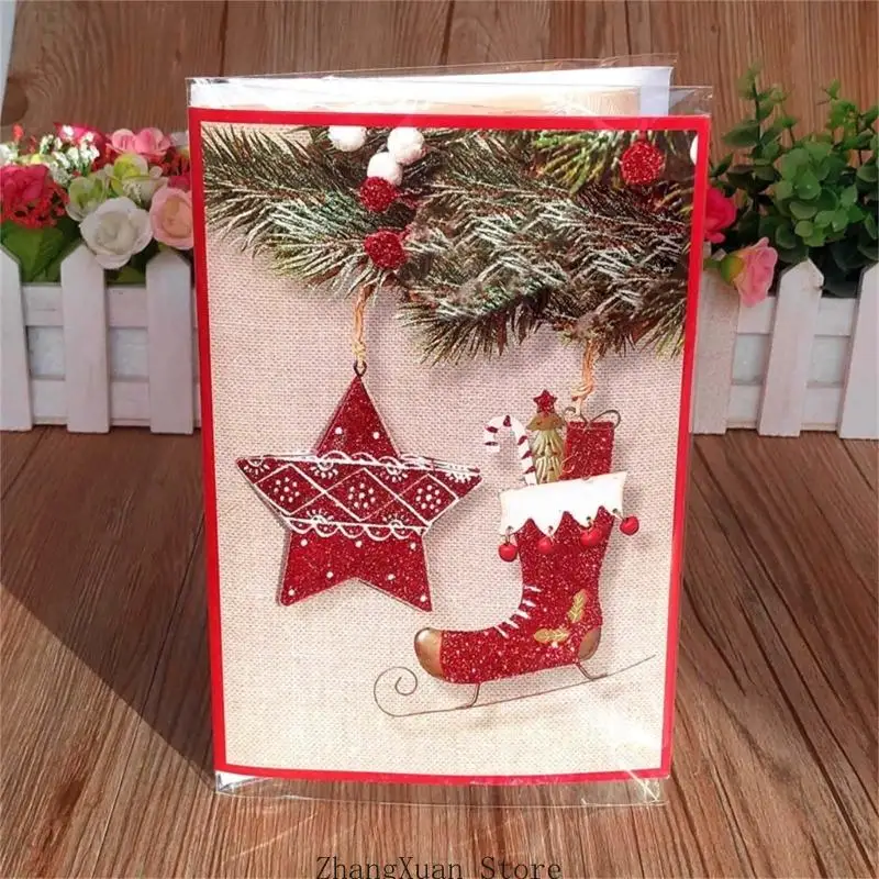 Feiertagsgrußkarten mit Musik, 24 Weihnachtskarten aus Karton mit verschiedenen Motiven, 13 x 19 für Familiennachrichten – Detail 7