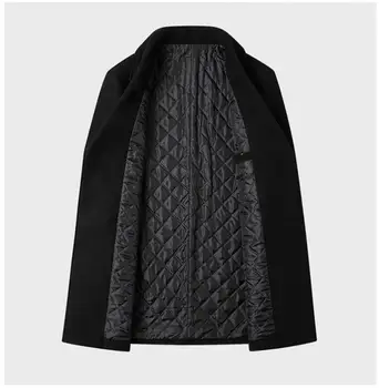 Men's Warm Wool Double-Breasted Coat 4 New Winter Men Double Breasted Woolen Coats Thicker Warm Cashmere Trench Coats Long Jackets Quality Male Winter Overcoats Eur XX 4