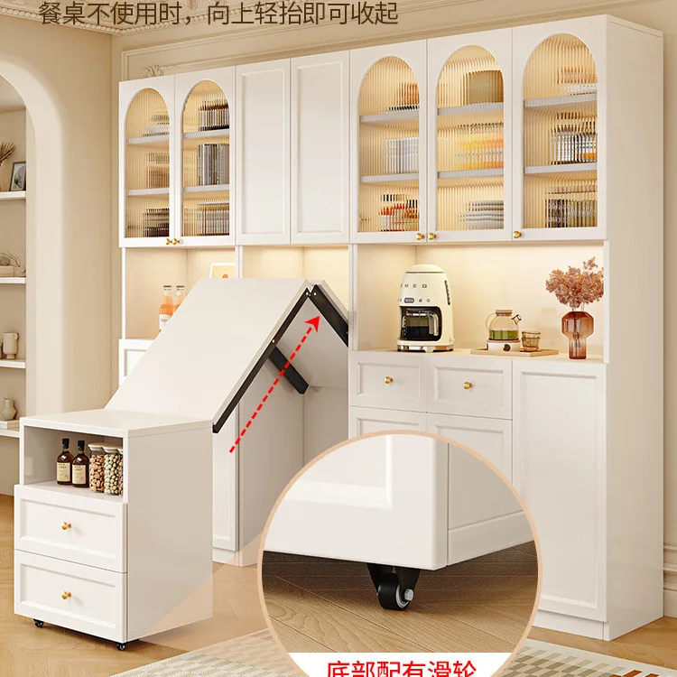 

Against the wall Household kitchen cabinet Wine cabinet Living room Dining room Light luxury tea storage cabinet Locker